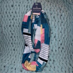 Multicolor Retro Patterned Infinity Scarf